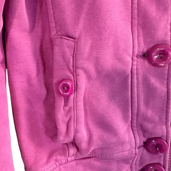 Puma Light Purple High Mock Neck Button Front Casual Jacket Women Sz XS - Picture 4 of 8